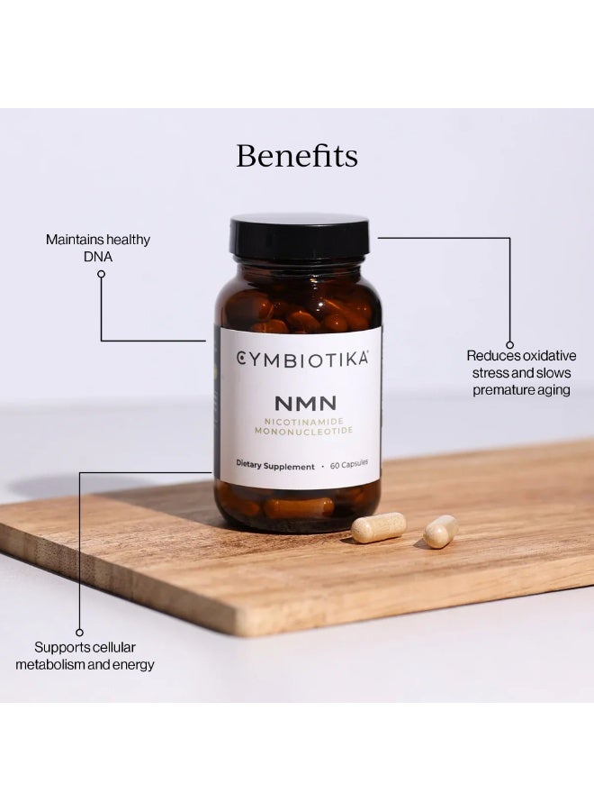 Cymbiotika NMN + Trans-Resveratrol Supplement - Anti-Aging, DNA & Energy Support, Boost Cellular Health & Metabolism | 60 Veggie Capsules - 30 Days Supply - Image 2